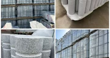 西安 芝麻白花岗岩挡车柱、隔离柱多少钱