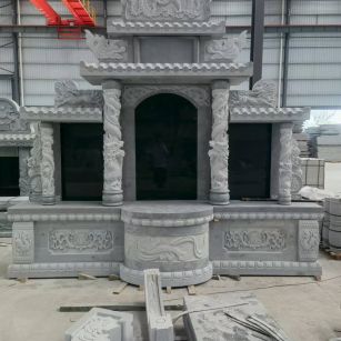 西安 芝麻灰高档墓碑，土墓，可定制