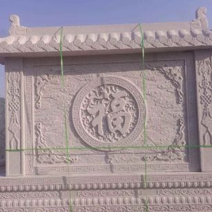 西安 芝麻白花岗岩屏风，照壁，影壁