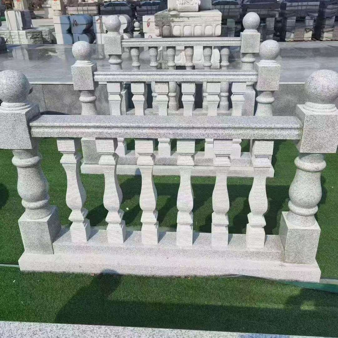 西安 别墅石材栏杆特写